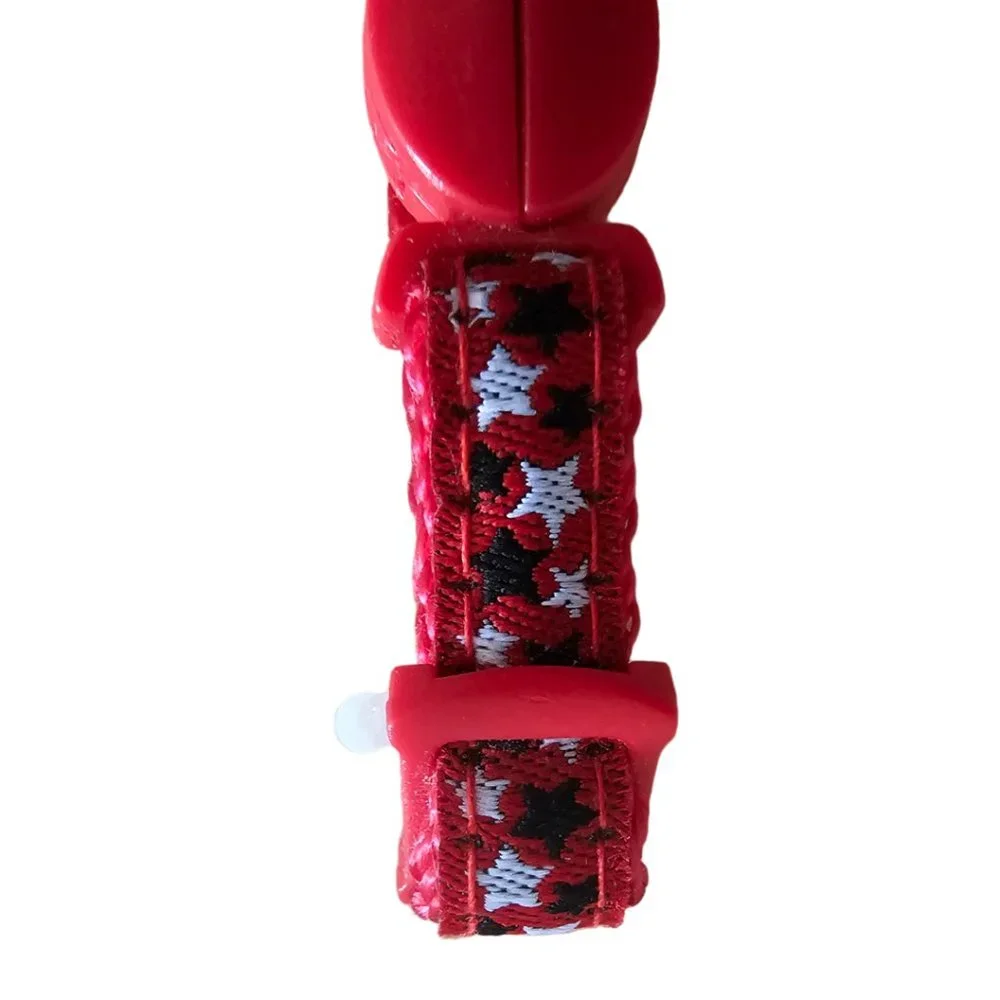 Bond & Co. Kitten Adjustable Breakaway Kitten Collar | NWT | Red WHT Blue Stars